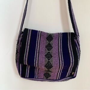 Purple and Black Women's Crossbody Bag